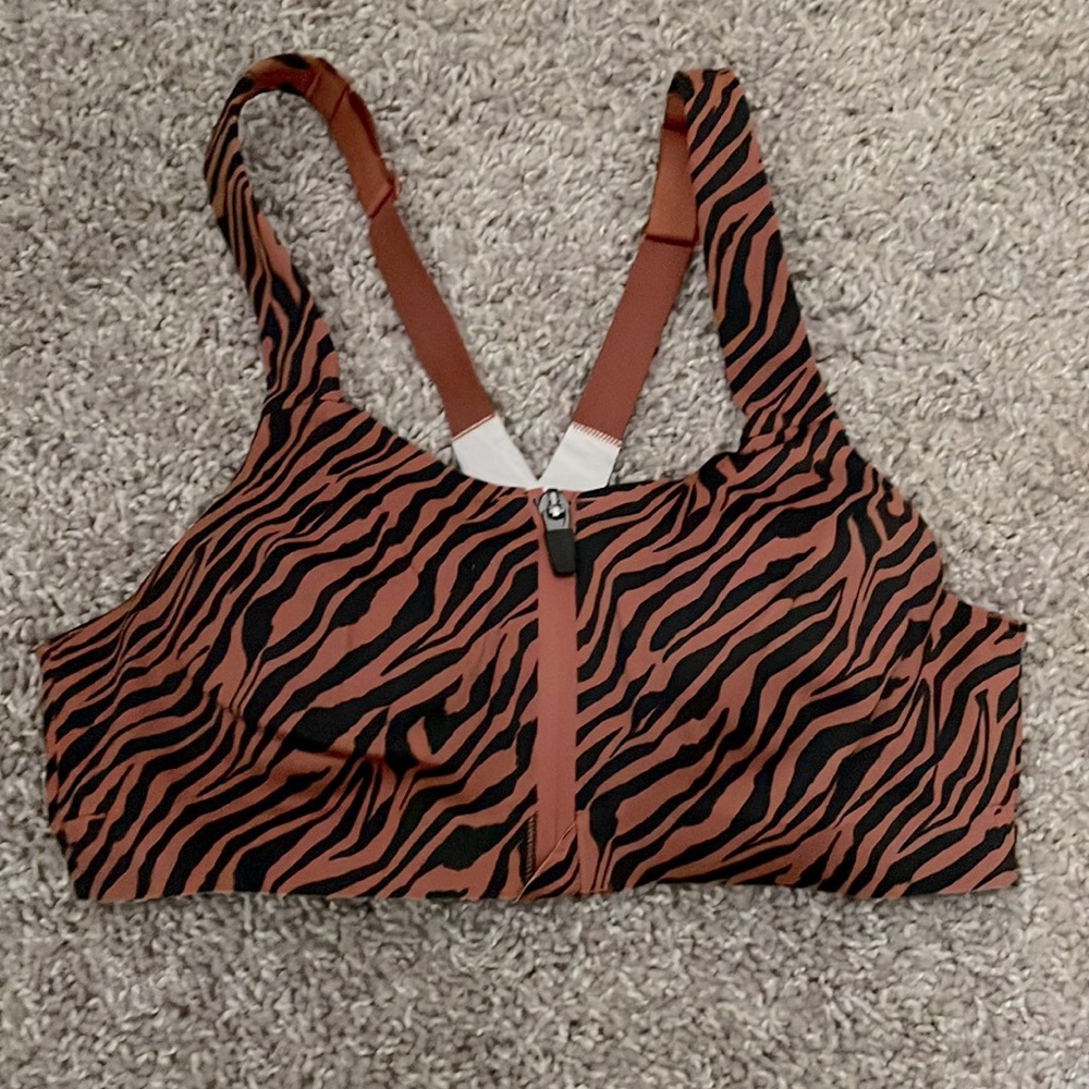 Victoria’s Secret Zebra Zipper Front Padded Sports Bra